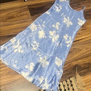 Chic Blue sleep Floral Dress
